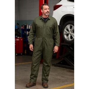 OshKosh Bgosh Union Made Sanforized Coveralls Green Vintage‎ Size 50 Mechanic